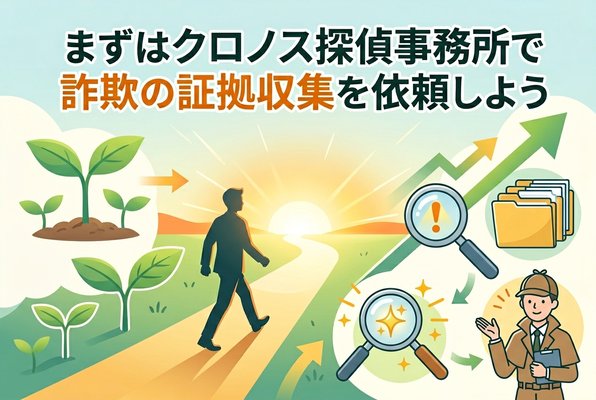 まずはクロノス探偵事務所で詐欺の証拠収集を依頼しよう