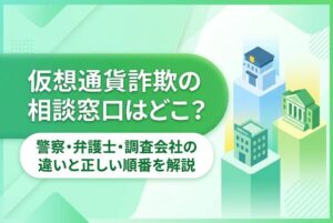 仮想通貨詐欺の相談窓口はどこ？警察・弁護士・調査会社の違いと正しい順番を解説
