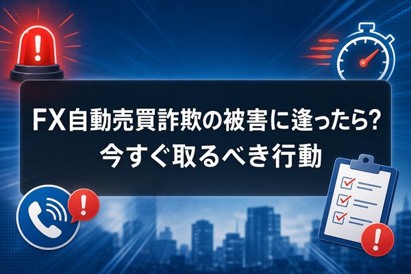 FX自動売買詐欺の被害にあったら？今すぐ取るべき行動