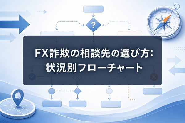 FX詐欺の相談先の選び方：状況別フローチャート