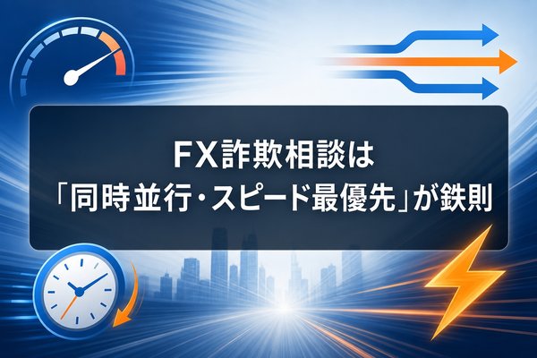 FX詐欺相談は「同時並行・スピード最優先」が鉄則