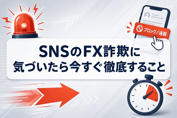 SNSのFX詐欺に気づいたら今すぐ徹底すること