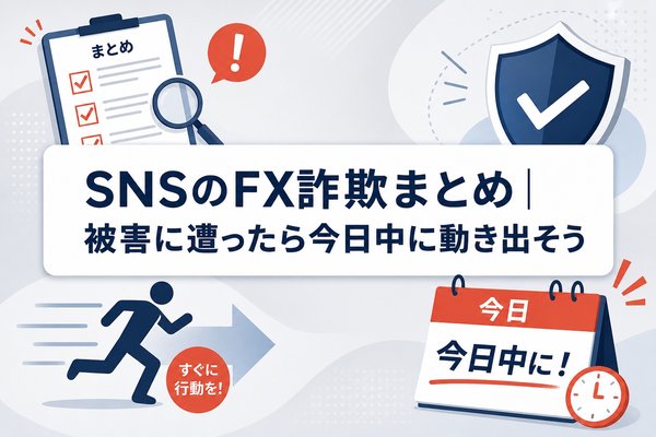 SNSのFX詐欺まとめ｜被害にあったら今日中に動き出そう