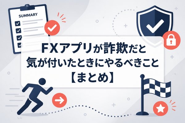 FXアプリが詐欺だと気が付いたときにやるべきこと【まとめ】