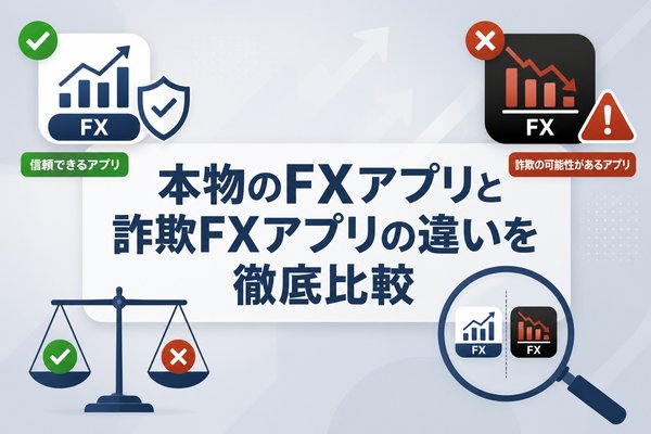 本物のFXアプリと詐欺FXアプリの違いを徹底比較