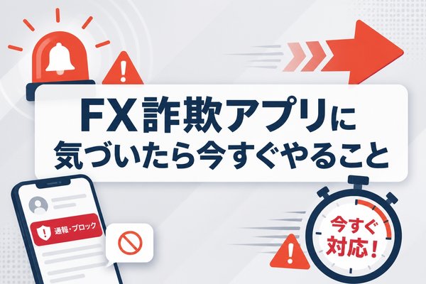 FX詐欺アプリに気づいたら今すぐやること