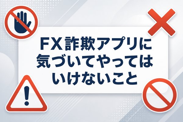 FX詐欺アプリに気づいてもやってはいけないこと