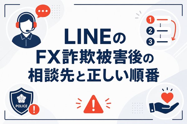 LINEのFX詐欺被害後の相談先と正しい順番