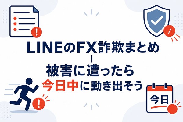 LINEのFX詐欺まとめ｜被害に遭ったら今日中に動き出そう