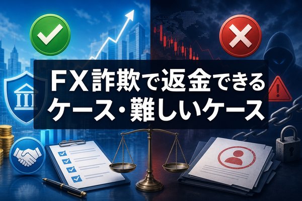 FX詐欺で返金できるケース・難しいケース