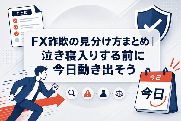 FX詐欺の見分け方まとめ|泣き寝入りする前に今日動き出そう