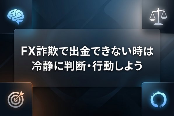 FX詐欺で出金できない時は冷静に判断・行動しよう