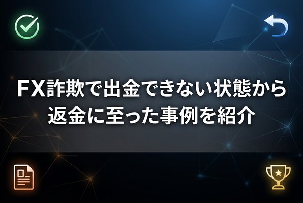 FX詐欺で出金できない状態から返金に至った事例を紹介