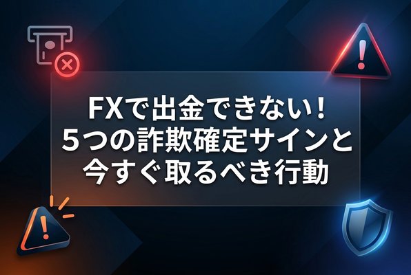 FXで出金できない！5つの詐欺確定サインと今すぐ取るべき行動