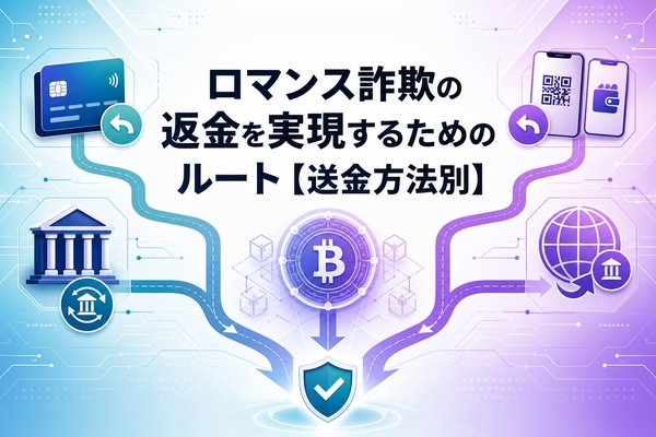 ロマンス詐欺の返金を実現するためのルート【送金方法別】
