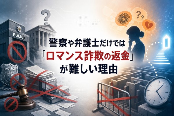警察や弁護士だけではロマンス詐欺の返金が難しい理由