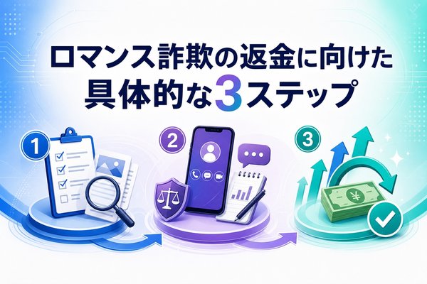 ロマンス詐欺の返金に向けた具体的な3ステップ