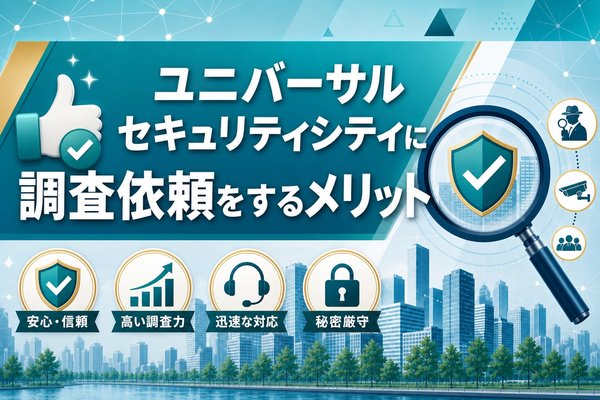 ユニバーサルセキュリティシティに調査依頼をするメリット