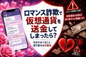 ロマンス詐欺で仮想通貨を送金してしまったら？今日やるべきこと・取り戻せる可能性