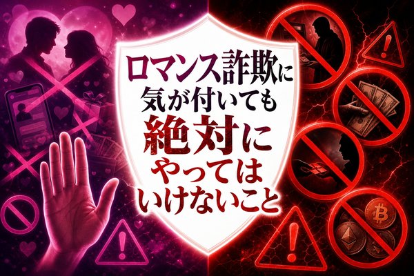 ロマンス詐欺に気が付いても絶対にやってはいけないこと