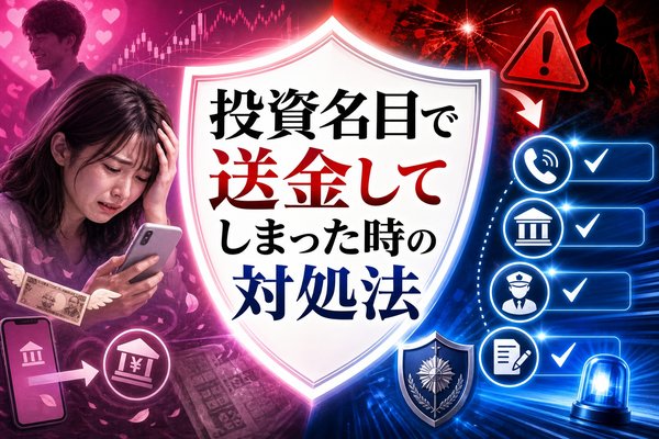 投資名目で送金してしまった時の対処法