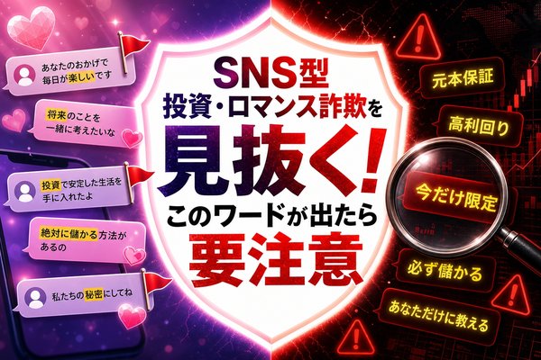 SNS型投資・ロマンス詐欺を見抜く！このワードが出たら要注意