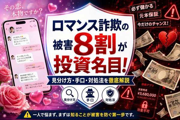 ロマンス詐欺の被害8割が投資名目！見分け方・手口・対処法を徹底解説