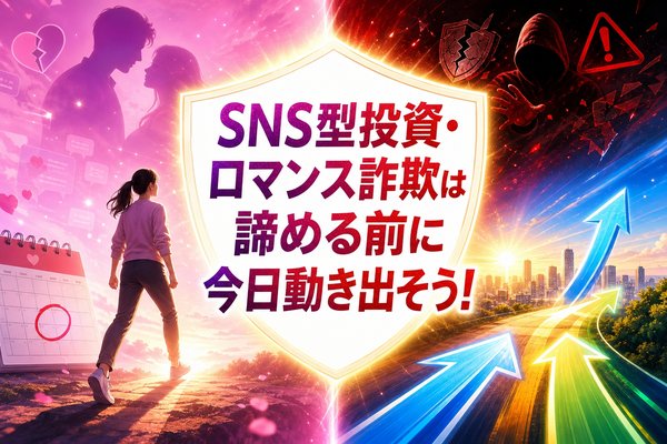 SNS型投資・ロマンス詐欺は諦める前に今日動き出そう！