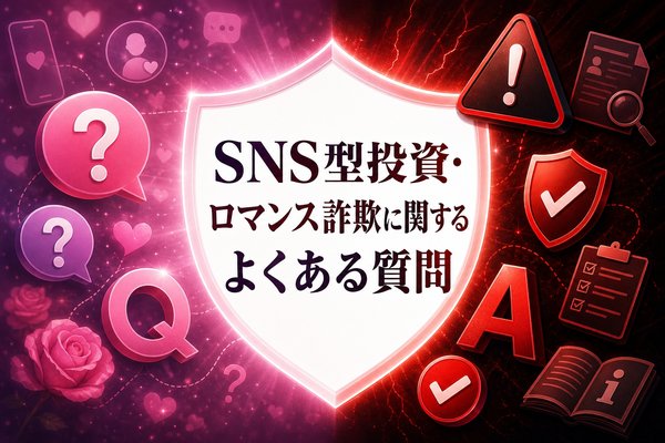 SNS型投資・ロマンス詐欺に関するよくある質問