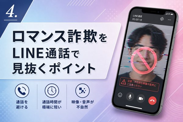 ロマンス詐欺をLINE通話で見抜くポイント