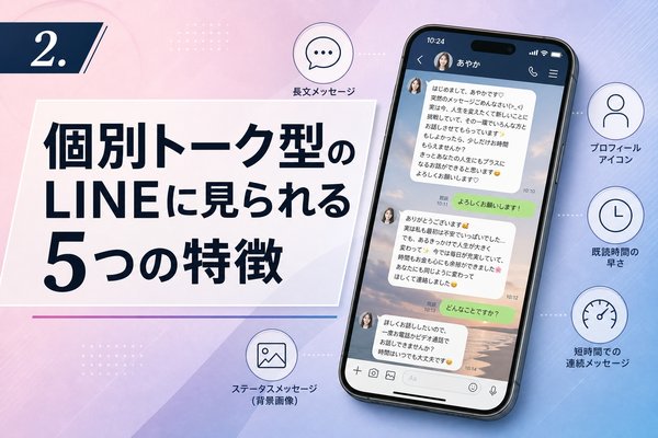個別トーク型のLINEに見られる5つの特徴