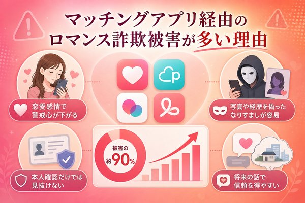 マッチングアプリ経由のロマンス詐欺被害が多い理由