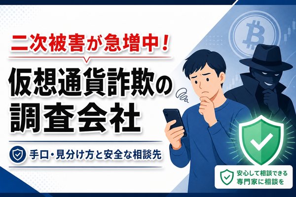 仮想通貨詐欺の調査会社による二次被害が急増中!手口・見分け方と安全な相談先