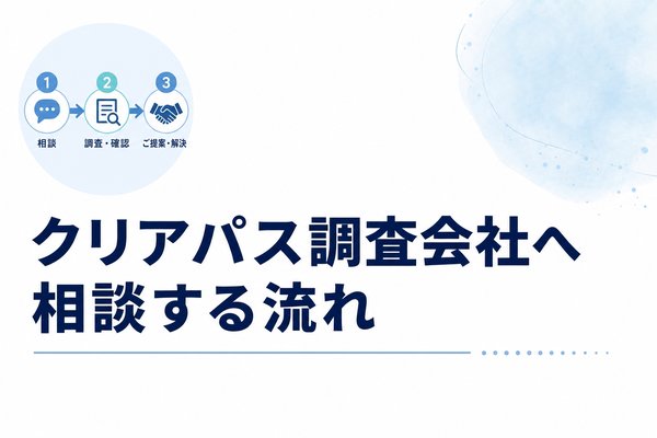 クリアパス調査会社で相談する流れ